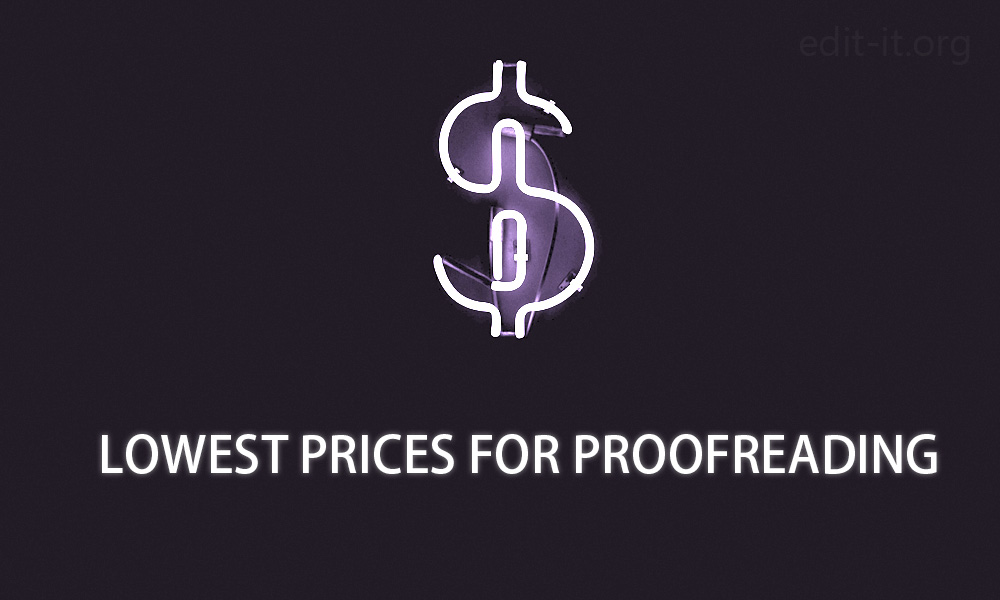 low proofreading prices
