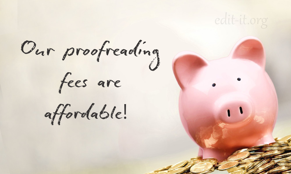 affordable copy editing fees